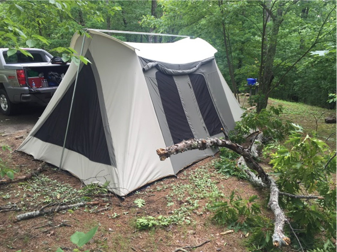 This tent held up like a champion