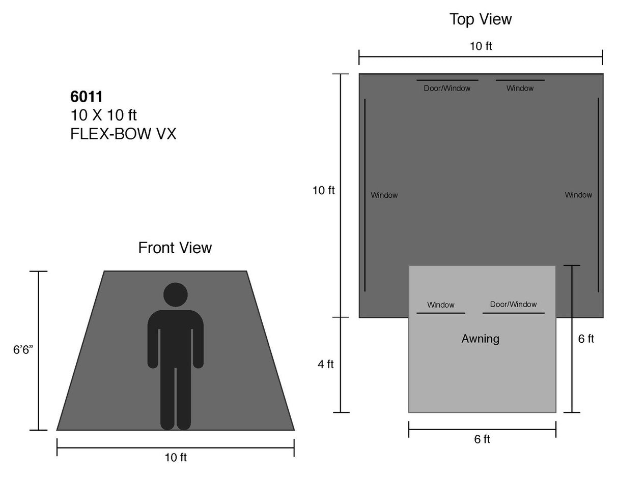 10 x 10 ft. Flex-Bow VX Canvas Camping Tent